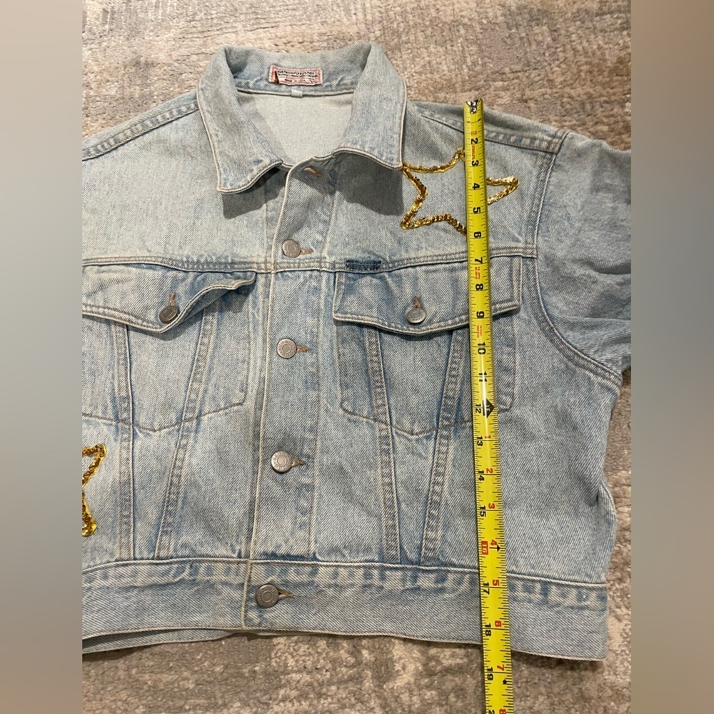 Vintage Guess Georges Marciano Jean Jacket Made In USA Trucker Denim 90's Medium - Picture 9 of 11
